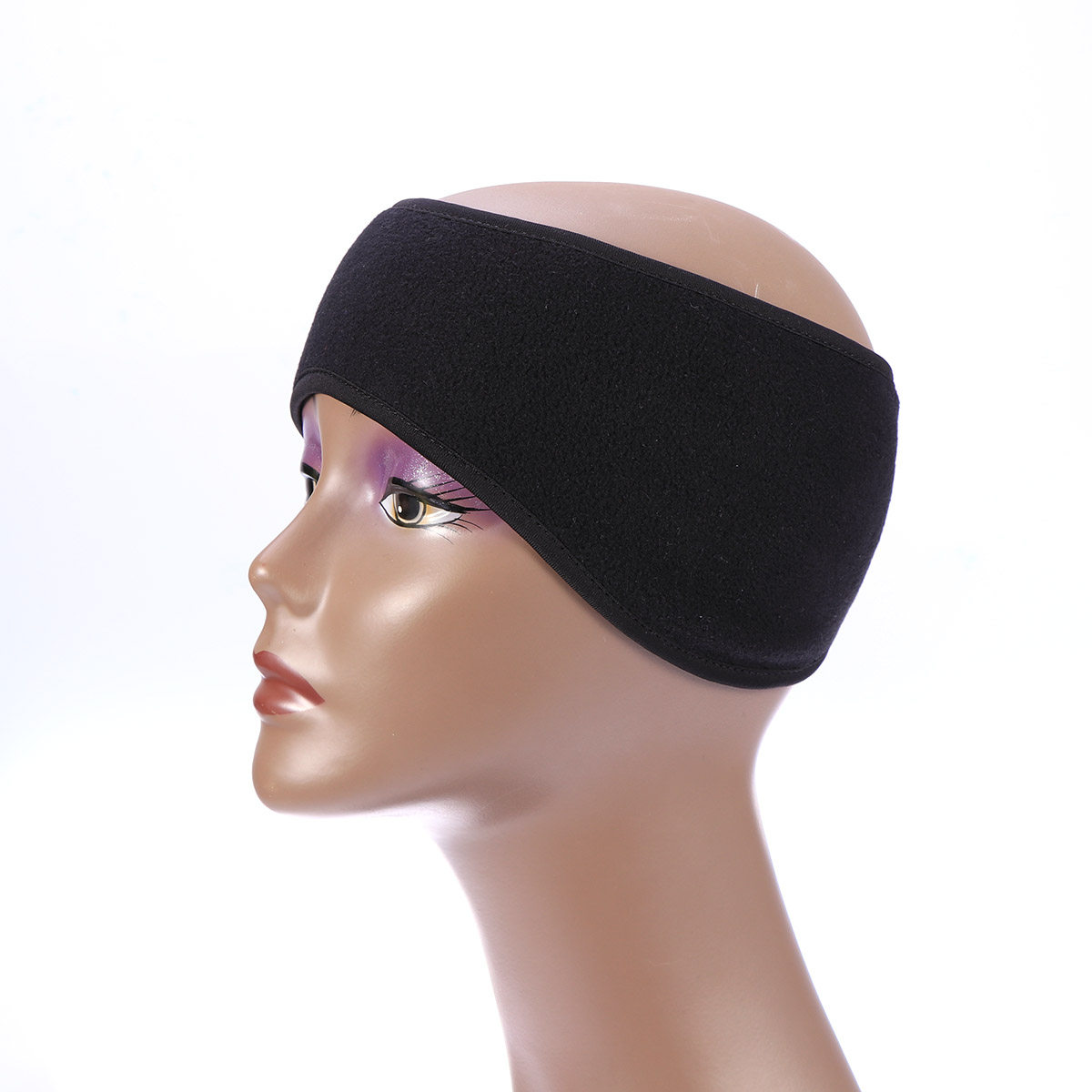 Fleece Ear Warmer Band - Faixa de Cabelo Térmica Unissex Preta