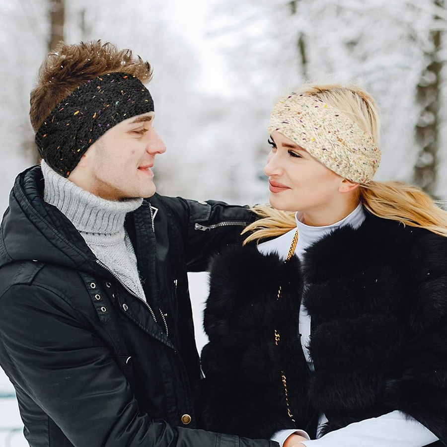 Fleece Ear Warmer Band - Faixa de Cabelo Feminina SSUNTAK de