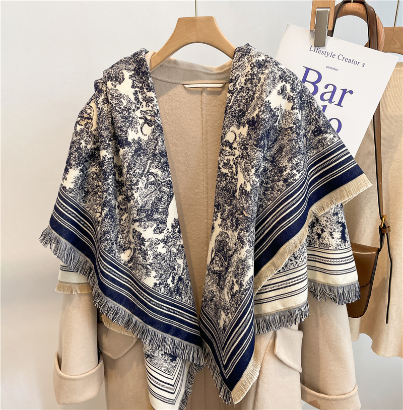 Cashmere Pashmina Wrap - Lenço de luxo feminino mistura caxemira