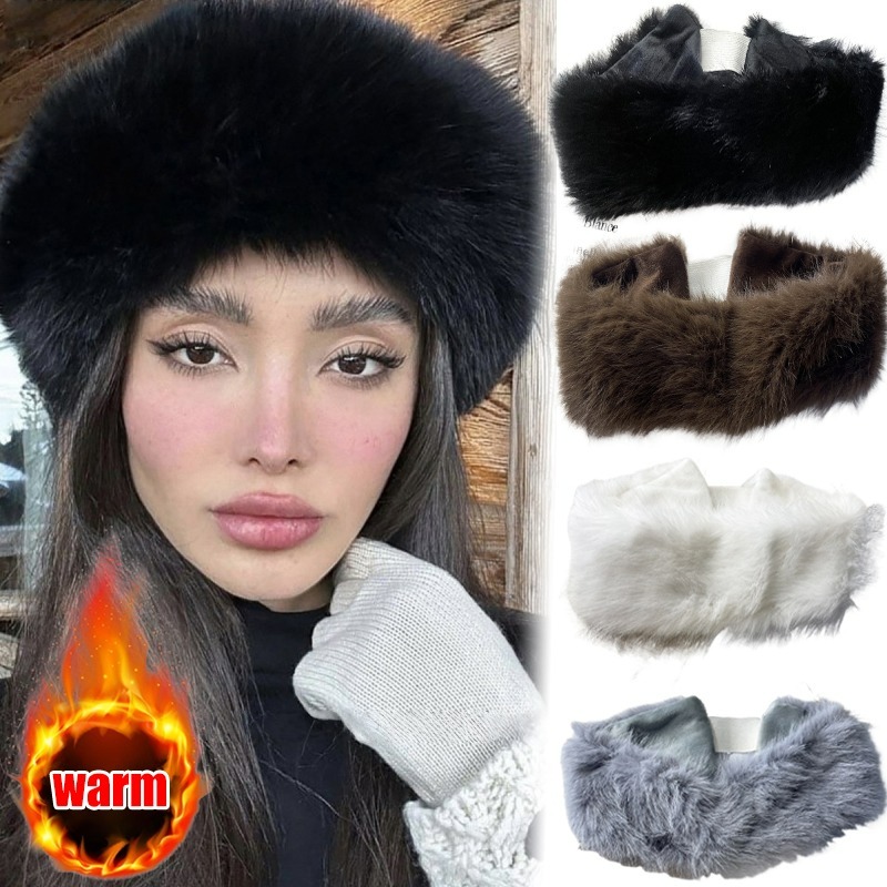 Faixa larga de pele de inverno - Fleece Ear Warmer Band avaliação e preço