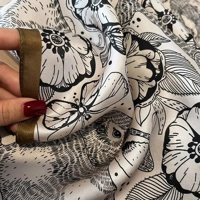 100% quadrado de seda para mul - Shawl Wrap Winter avaliação e preço