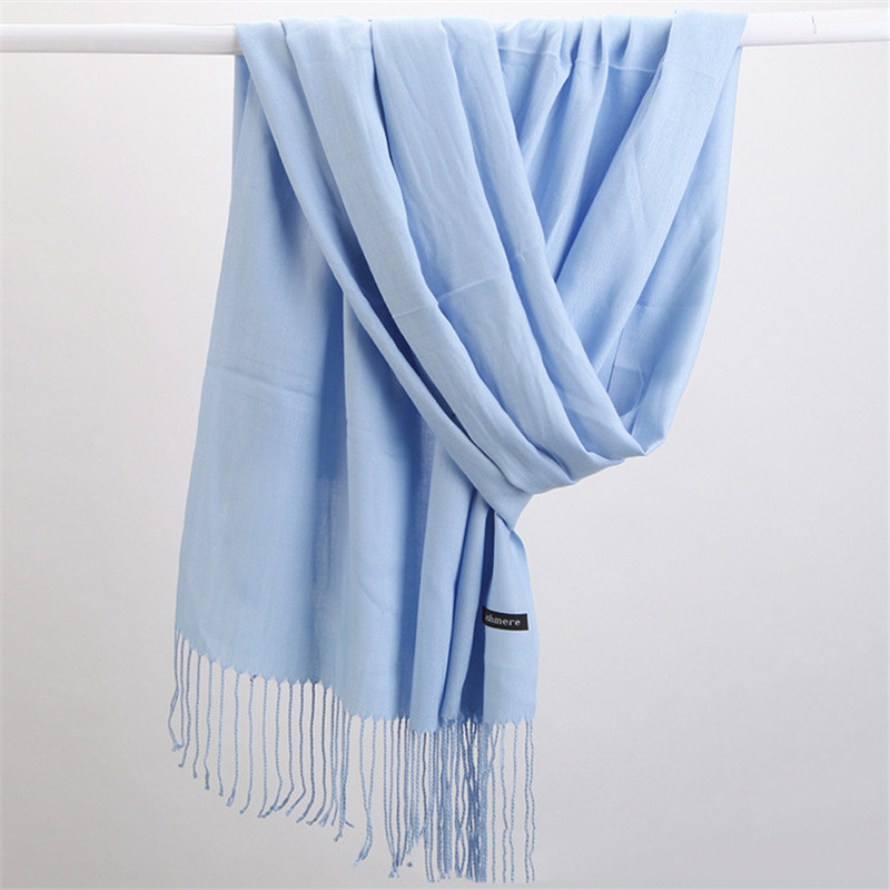 Moda cor sólida 2023 cachecol  - Cashmere Pashmina Wrap avaliação e preço