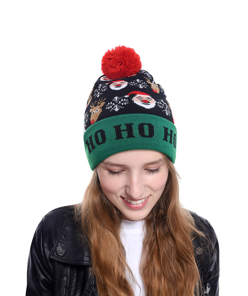 Chapéu de Natal tricotado para - Knit Beanie Hat Warm avaliação e preço